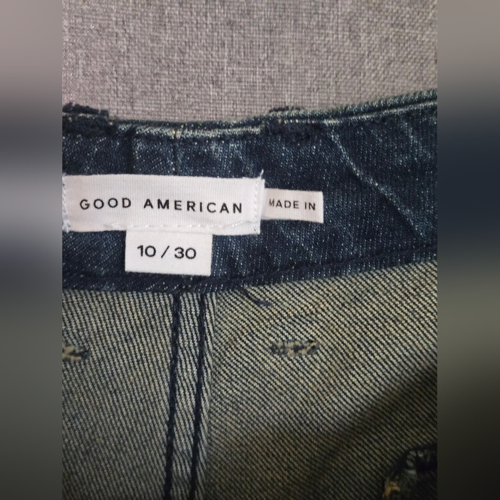 Good American Size 10 Good 90s Pleated Wide Leg Jeans (RUN BIG- READ) - Picture 8 of 16